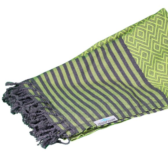 Salt Rag Beach Towel - "Light Green Lagoon Rag" [Sand Free Turkish Beach Towel] - Picture 3 of 4